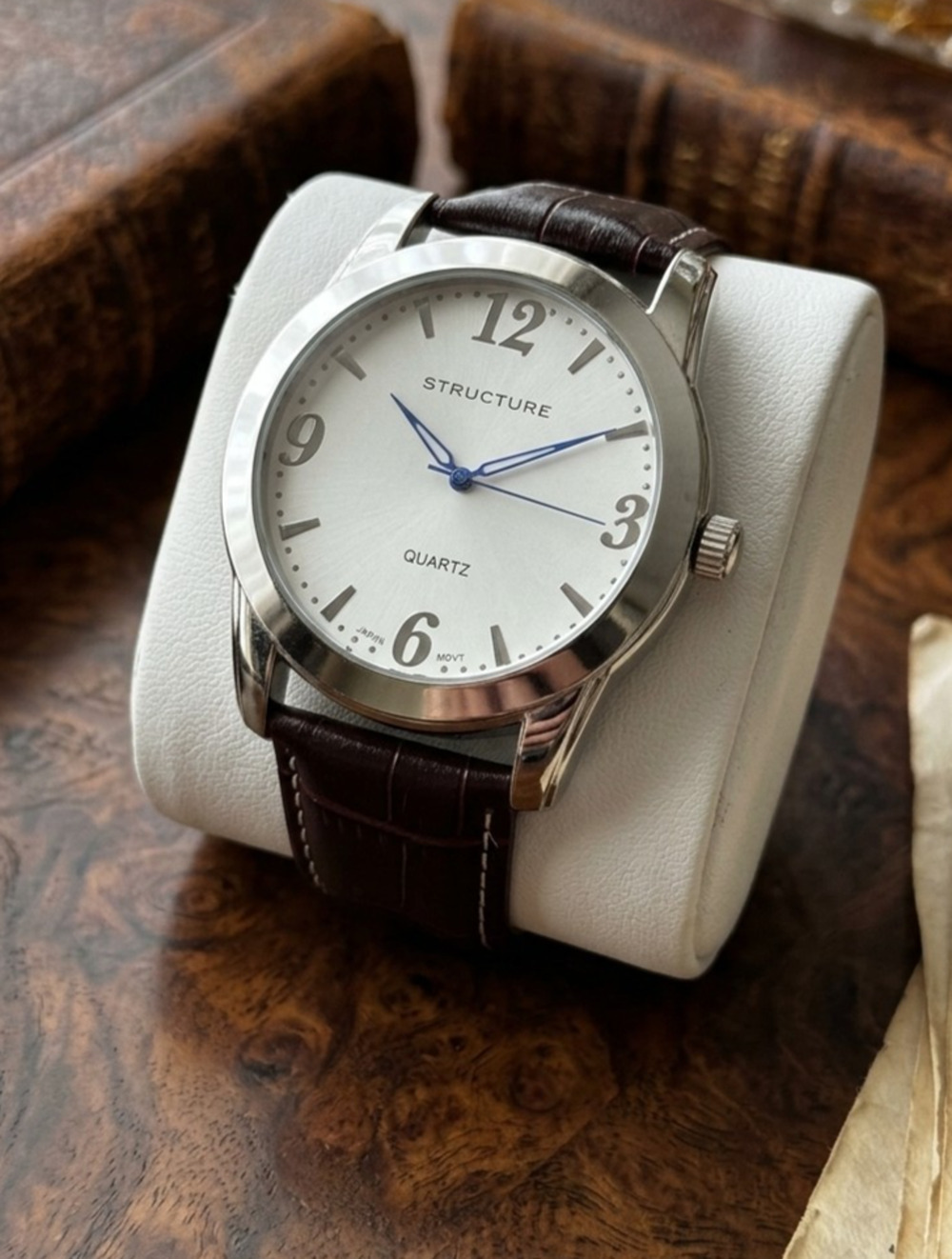 Structure 32713 Men's Quartz Wristwatch 12-Hour Dial Blue Hands